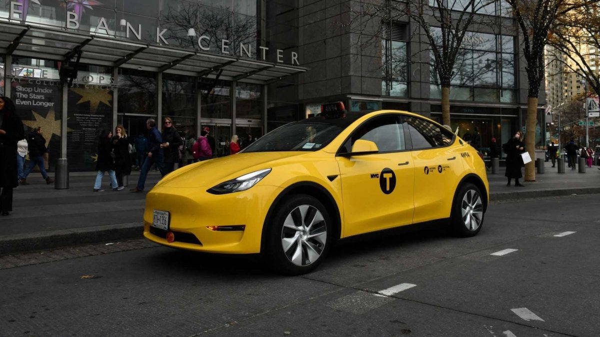 telsa model y taxi