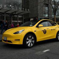 telsa model y taxi